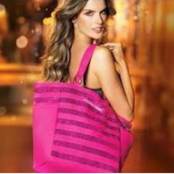 Victoria's Secret Handbags - Victoria’s Secret Pink Sequined Tote Bag